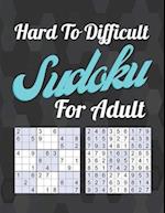 Hard To Difficult Sudoku For Adult