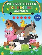 My First Toddler Coloring Book animals for 3-8 year: My First Big Book of Easy Educational Coloring Pages of Animal Letters A to Z for Boys & Girls, L