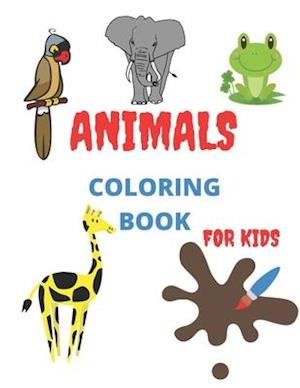 ANIMALS COLORING BOOK FOR KIDS: For Kids Aged 3-8