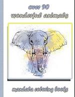 over 90 wonderful animals mandala coloring books