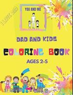 Dad and Kids Coloring Book