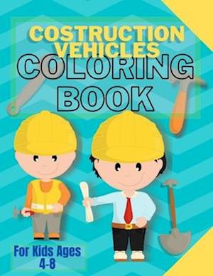 Costruction Vehicles Coloring Book