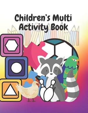 Children's Multi Activity Book: Colouring & Games