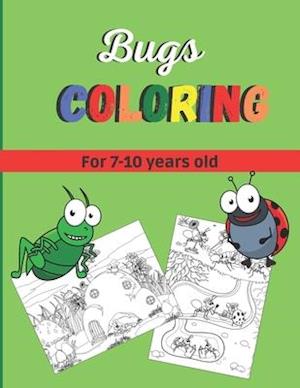 Bugs coloring: 32 pictures of insects to color for kids 7-10 years old