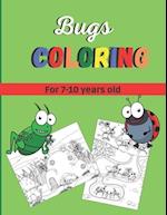 Bugs coloring: 32 pictures of insects to color for kids 7-10 years old 