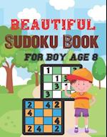 Beautiful sudoku book for boy age 8: Brain Games Fun Sudoku for Children Includes Instructions and Solutions 