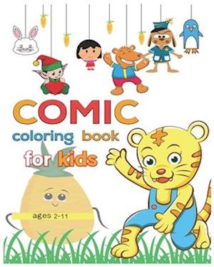 coloring book comic for kids ages 2-11