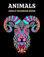 Animals Adult Coloring Book