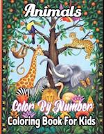 Animals Color By Number Coloring Book For Kids