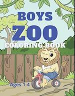 Boy Zoo Coloring Book Ages 1-3 