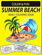 Summer Beach Adult Coloring Book