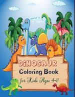 Dinosaur Coloring Book for Kids: Fantastic Dinosaur Coloring Book for Boys & Girls Kids Ages 4-8 