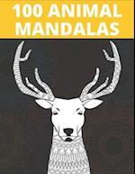 100 Animal Mandalas Coloring