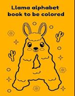 Llama alphabet book to be colored.