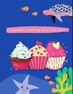 Cupcake Coloring Book For Girls