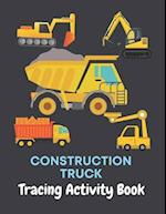 Construction Truck Tracing Activity Book