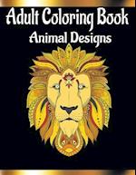 Adult Coloring Book Animal Designs.