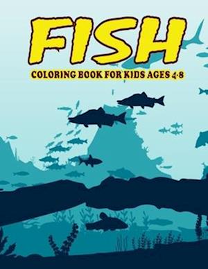 Fish Coloring Book for Kids Ages 4-8