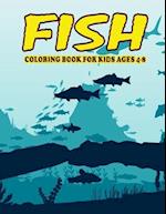 Fish Coloring Book for Kids Ages 4-8