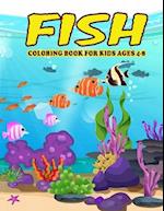 Fish Coloring Book for Kids Ages 4-8