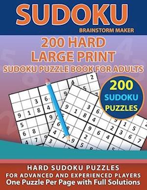 200 Hard Large Print Sudoku Puzzle Book for Adults