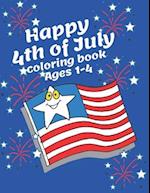 Happy 4th of July coloring book ages 1-4