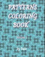 Patterns coloring book Volume 1: Calming patterns coloring book. It includes 49 original designs, and it comes in more volumes. 