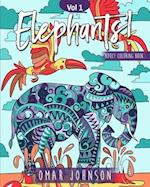 Elephants! Adult Coloring Book Vol 1
