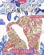 Elephants! Adult Coloring Book Vol 3