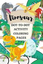 Dinosaur Dot-to-Dot Activity Coloring Pages