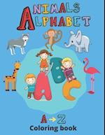 coloring book animals and alphabet