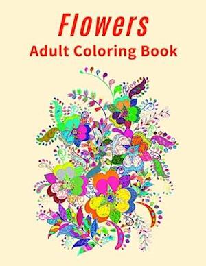 Flowers Adult Coloring Book