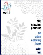 100 Amazing Patterns An Adult Coloring Book With Fun Vol.1: An Adult Coloring Book with Fun, Easy, and Relaxing Coloring Pages 