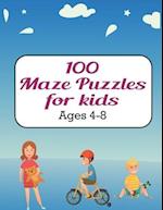 100 Maze Puzzles for Kids ages 4-8: Maze activity book for ages 4-8 | Challenging and Fun Maze Puzzles for Kids, Toddlers, Boys and Girls Ages 4-8 (Ma