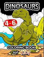 Dinosaurs coloring book for kids ages 4-6