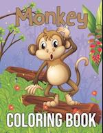 Monkey Coloring Book: Stress Relieving Monkeys Coloring Activity Book for Adults Relaxation - Funny Monkey Coloring Book for Grown-ups, Monkey Adult C
