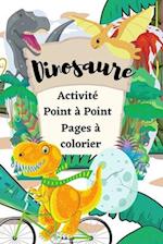 Dinosaure Activité Point à Point Pages à colorier