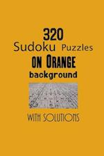 320 Sudoku Puzzles on Orange background with solutions