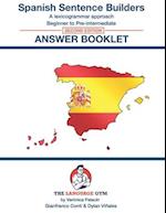 Spanish Sentence Builders - Answer Book - Second Edition 