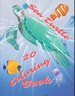 Sea Turtle Coloring Book: For Kids and Adults with Fun, Easy, and Stress-relief, Coloring Book For Grown-ups 