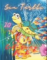 Sea Turtle Coloring Book: For Kids and Adults with Fun, Easy, and Stress-relief, Coloring Book For Grown-ups 