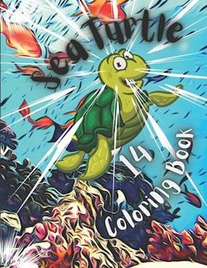 Sea Turtle Coloring Book: For Kids and Adults with Fun, Easy, and Stress-relief, Coloring Book For Grown-ups