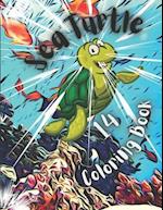 Sea Turtle Coloring Book: For Kids and Adults with Fun, Easy, and Stress-relief, Coloring Book For Grown-ups 