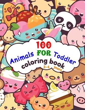 100 Animals For Toddler Coloring Book 2-4 years