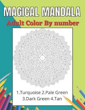 Magical Mandala Adult Color By Number: An Adults Features Floral Mandalas,Geometric Patterns Color By Number Swirls,Wreath,For Stress Relief And Relax