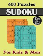 600 Puzzles Sudoku Easy to Hard: Puzzles Book for Kids & Men 