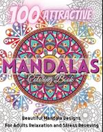 100 Attractive Mandalas Coloring Book.