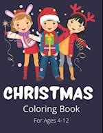 Christmas Coloring Book: A Cute Winter Holiday Relaxing Christmas Scenes Coloring Book for Kids 