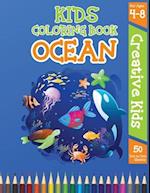 Kids Coloring Book Ocean: Connect the Dots For Ages 4-8 