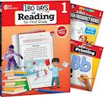 180 Days Reading, High-Frequency Words, & Printing Grade 1